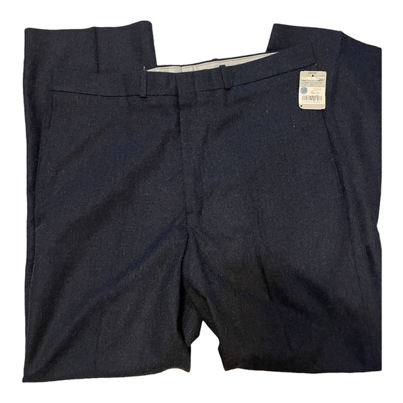 Vintage Farah Wool Blend Men's Dress Pants Trousers Dark Blue Size 38 x 32 NWT - Picture 1 of 8